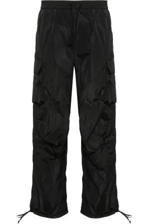 Msgm Femme, Pantalons, Noir, Taille: 38 FR Pantalon Cargo Ample à Cordon de Serrage
