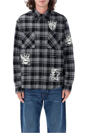 OFF-WHITE Homme, Chemises, Noir, Taille: M Chemise à Carreaux Character Check