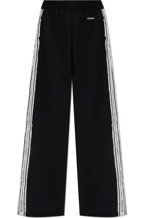 OFF-WHITE Femme, Pantalons, Noir, Taille: 38 FR Pantalon Logo
