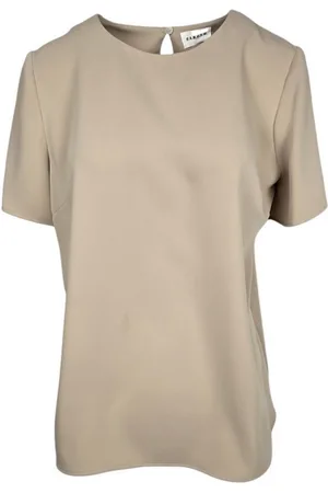 P.A.R.O.S.H. Femme, Blouses et Chemises, , Taille: 38 FR Top Sable à Manches Courtes