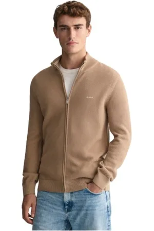 GANT Homme, Pulls, Brun, Taille: XL Gilet Zippé