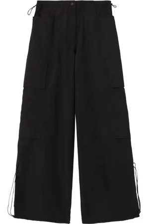 Palm Angels Femme, Pantalons, Noir, Taille: 36 FR Pantalon Logo avec Design Ajustable