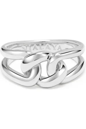 Nialaya Homme, Accessoires, Gris, Taille: 62 MM Bague en Argent Sterling