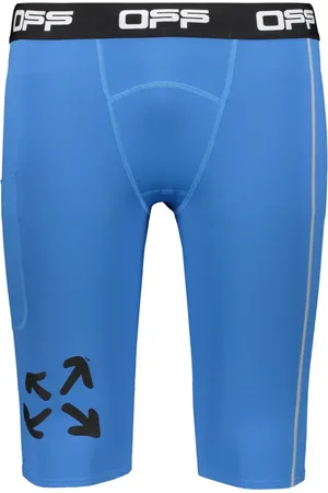 OFF-WHITE Homme, Sport, Bleu, Taille: L Short Bermuda à Coutures Contrastées
