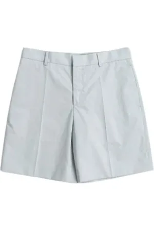 OFF-WHITE Femme, Shorts, Bleu, Taille: 40 FR Shorts en Coton Bleu Ciel