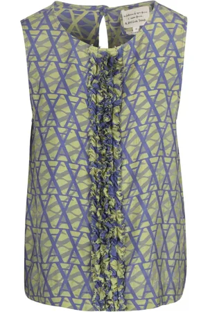 Alessia Santi Femme, Tops, Multicolore, Taille: 40 FR Chemisier sans manches à volants