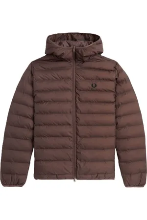 Fred Perry Homme, Vestes, Brun, Taille: XL Veste isolée à capuche
