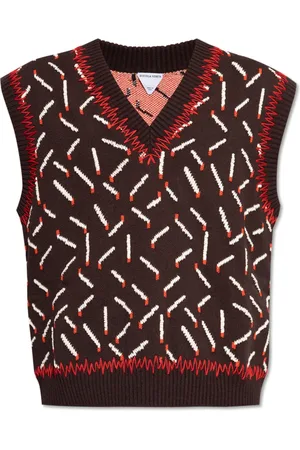 Bottega Veneta Homme, Pulls, Brun, Taille: L Gilet tricoté
