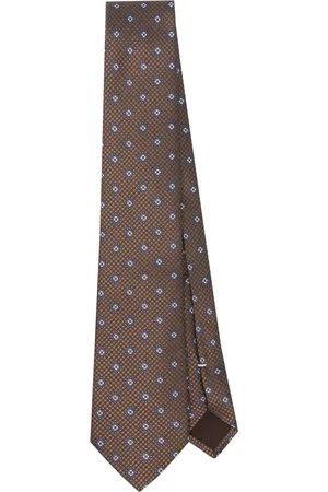 CANALI Homme, Accessoires, Brun, Taille: ONE Size Cravate de Luxe en Soie Fabriquée en Italie