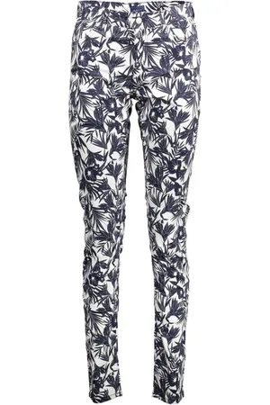 GANT Femme, Pantalons, Multicolore, Taille: W31 L34 Pantalon Slim en Coton avec Détails Contrastés