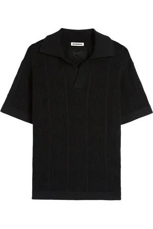 Jil Sander Homme, Tops, Noir, Taille: M Polos et Polos noirs