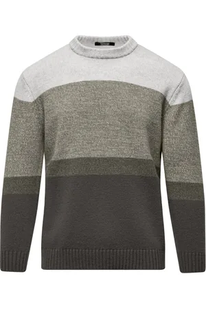 Bomboogie Homme, Pulls, Multicolore, Taille: XL Pull Ras du Cou en Laine Douce