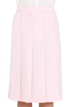 Max Mara Femme, Jupes, Rose, Taille: 40 FR Jupe Plissée Rosalia avec Fermeture à Glissière