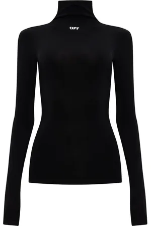 OFF-WHITE Femme, Pulls, Noir, Taille: 34 FR Haut à col roulé
