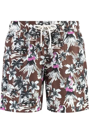 Palm Angels Homme, Maillots de bain, Multicolore, Taille: S Short de bain imprimé Hula All Over