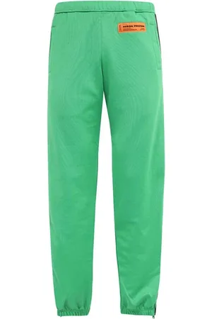 Heron Preston Homme, Pantalons, Vert, Taille: S Pantalon de survêtement en coton à bandes latérales contrastées