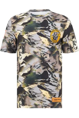 Heron Preston Homme, Tops, Vert, Taille: M T-shirt Camo Logo Upgrade
