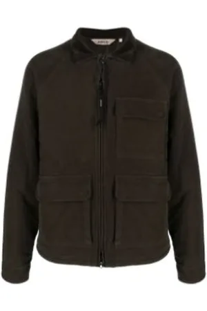 Aspesi Homme, Vestes, Vert, Taille: M Veste en Coton Vert Olive