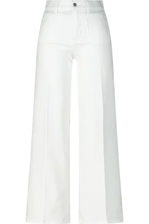 Frame Femme, Pantalons, Blanc, Taille: W25 Jean Palazzo à Jambes Larges