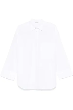 By Malene Birger Femme, Blouses et Chemises, Blanc, Taille: 38 FR Chemise Classique en Coton avec Col Smart