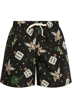 Palm Angels Homme, Maillots de bain, Noir, Taille: S Short de bain à imprimé coloré