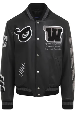 OFF-WHITE Homme, Vestes, Noir, Taille: L Veste de Luxe en Cuir Noir