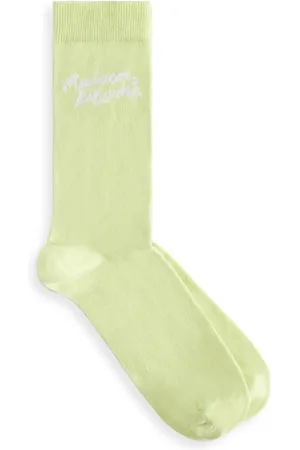 Maison Kitsuné Homme, Sous-vêtements, Vert, Taille: M Chaussettes élégantes écriture