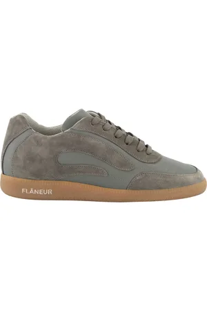 FLÂNEUR Flâneur, Homme, Chaussures, Gris, Taille: 43 EU Runner Gris avec Lacets en Daim