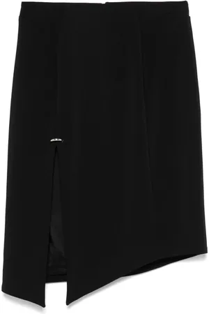 MUGLER Femme, Jupes, Noir, Taille: 38 FR Jupe asymétrique à piercing