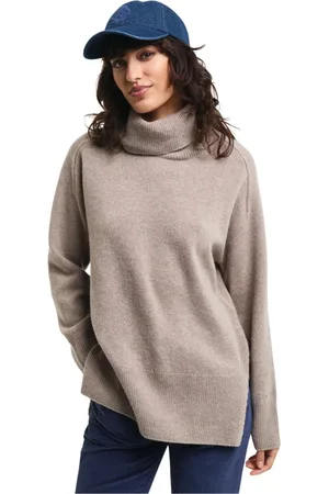 GANT Femme, Pulls, , Taille: 40 FR Pull à col roulé avec finitions à chevrons