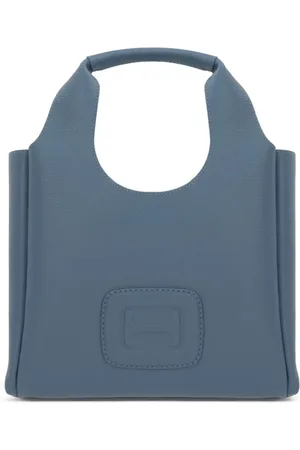 Hogan Femme, Sacs, Bleu, Taille: ONE Size Sac porté main H-Bag Medium à logo en relief