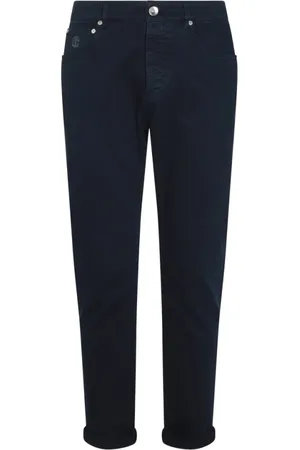 Brunello Cucinelli Homme, Jeans, Bleu, Taille: M Jean en coton bleu marine