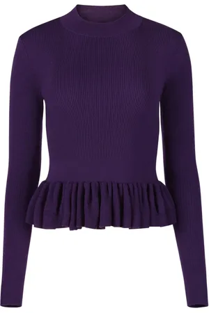Nina Ricci Femme, Pulls, Violet, Taille: 36 FR Pull Péplum à Volants