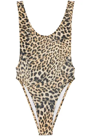 Norma Kamali Femme, Maillots de bain, Brun, Taille: 40 FR Maillot de bain une pièce beige clair à encolure dégagée