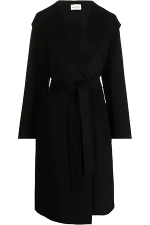 P.A.R.O.S.H. Femme, Manteaux, Noir, Taille: 42 FR Manteau en laine