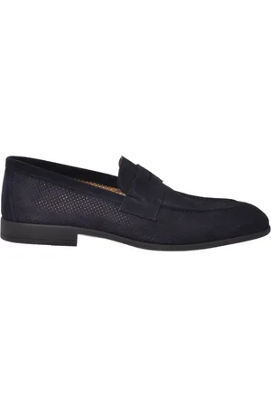BALDININI Homme, Chaussures, Bleu, Taille: 40 EU perforated suede loafer