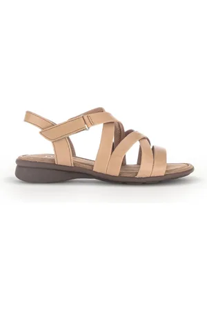 Gabor Femme, Chaussures, Brun, Taille: 39 EU Sandales en cuir cognac