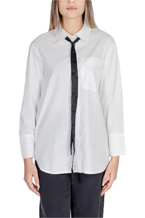 JACQUELINE DE YONG Femme, Blouses et Chemises, Blanc, Taille: 42 FR Chemise Blanche en Coton à Boutons