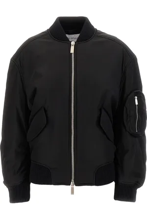 OFF-WHITE Femme, Vestes, Noir, Taille: 38 FR Gab Bomber