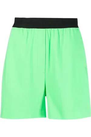 Msgm Femme, Shorts, Vert, Taille: 38 FR Short Bermuda Léger en Laine