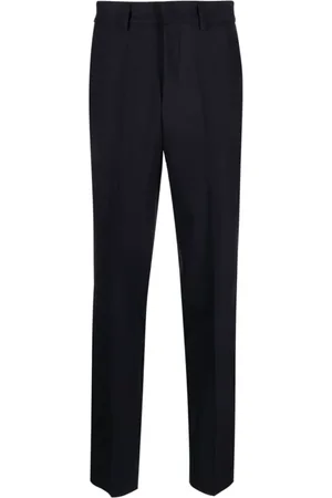 P.A.R.O.S.H. Femme, Pantalons, Bleu, Taille: 40 FR Pantalon Bleu en Laine avec Coupe Tailleur