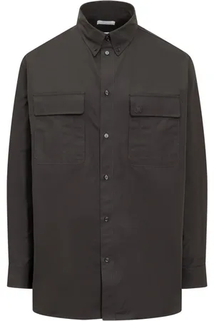 OFF-WHITE Homme, Chemises, Noir, Taille: S Chemise à Manches Longues avec Logo Brodé