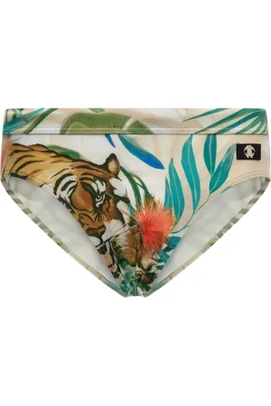 Roberto Cavalli Homme, Maillots de bain, Multicolore, Taille: L Maillot de Bain Jungle Vert