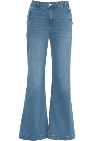 Liu Jo Femme, Jeans, Bleu, Taille: W29 Jean Évasé Bleu avec Applications de Strass