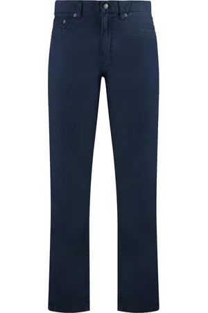 GANT Homme, Jeans, Bleu, Taille: W34 Pantalon en coton avec boutons métalliques