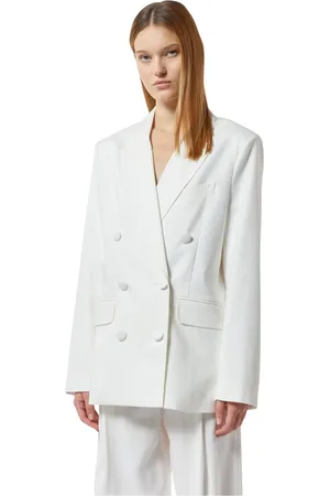 Silvian Heach Femme, Vestes, Blanc, Taille: 36 FR Blazer oversize à double boutonnage