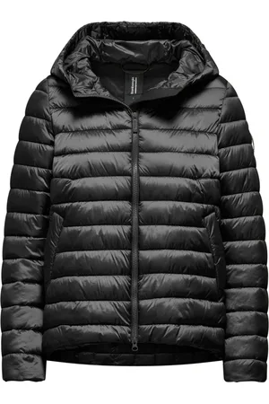 Bomboogie Femme, Vestes, Noir, Taille: 44 FR Doudoune Légère en Nylon Brillant avec Capuche