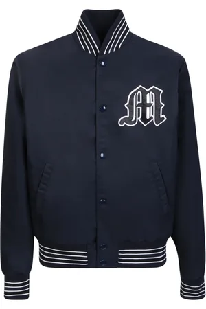 Msgm Homme, Vestes, Bleu, Taille: S Blouson Bomber Logo Bleu