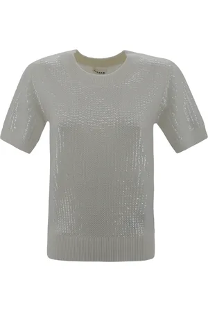 P.A.R.O.S.H. Femme, Pulls, , Taille: 38 FR Pull à col rond à sequins