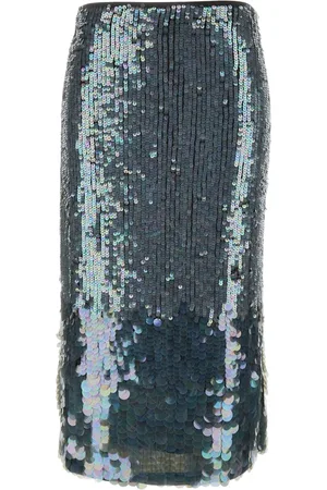 P.A.R.O.S.H. Femme, Jupes, Multicolore, Taille: 36 FR Jupe Midi Ornée de Sequins